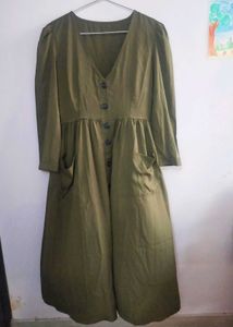 Olive Green Forest Dress