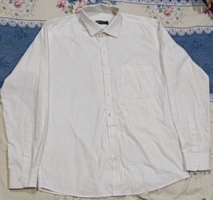 Men's White Long Sleeve Cotton Formal Shirt