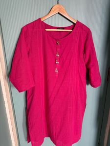 Pink Cotton Kurta zudio L