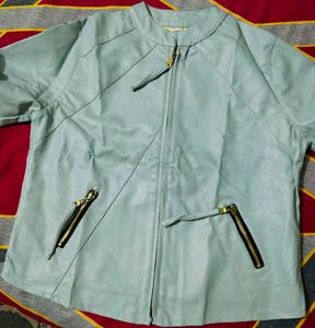 Faux Leather Light Jacket For Women