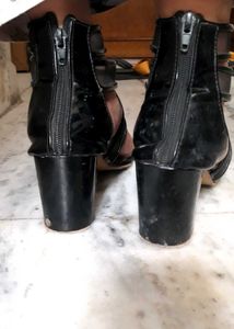 Black Mesh Heels