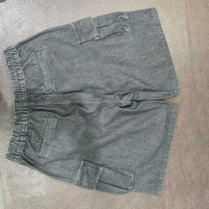 Black Denim Cargo Shorts
