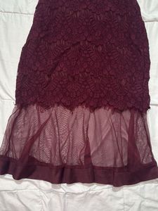 Cut Out Lace Skirt