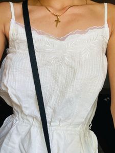 White Short Jumpsuit