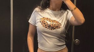 white top with leopard print
