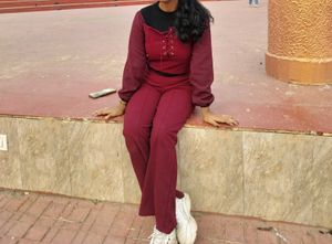 Maroon Two-Piece Set
