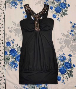 Y2K 20s Hollywood Black Sequin Party Dress