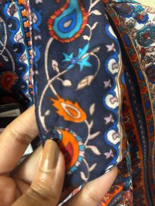 Boho Print Tie-Front Top