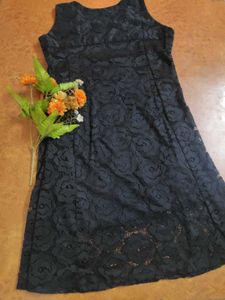 Elegant Black Lace Party Dress