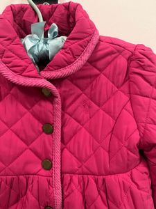 Ralph Lauren Girls Pink Quilted Barn Jacket