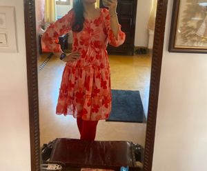 Floral Chiffon Mini Dress
