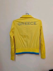 Kappa Greece Track Jacket - Yellow, Size Medium