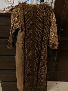 Shaded Brown Cotton Kurta
