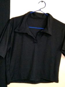Black Co Ord Set (Streachable)