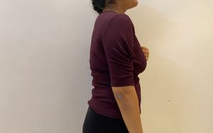 Ribbed Burgundy Wrap Top