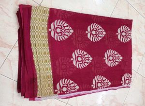 Synthetic Saree With Floral Print