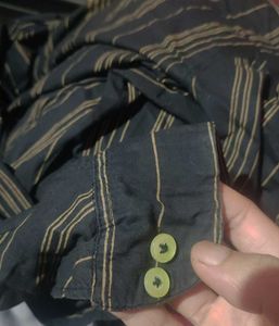 Cargo Striped Button Down Men Shirt