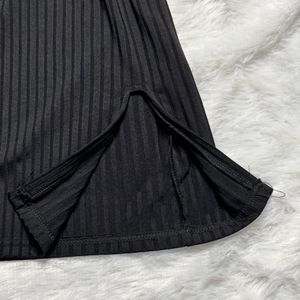 turtle neck Black mini Dress