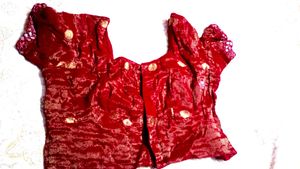 Red Embellished Blouse