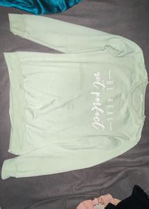 Mint Green Graphic Sweatshirt
