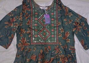 Elegant Green Printed Kurta Set