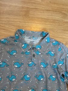 Whale Print Pajama Set