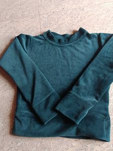 Teal Velvet Mock Neck Top