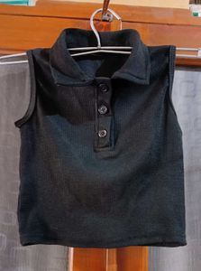Black Sleeveless Top 🔝