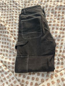 Bershka Black Cargo Denim