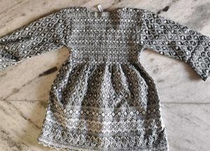 women Grey Printed Dress