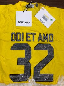 Odi Et Amo Yellow Top with Lace