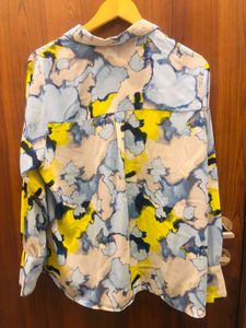 Patterned Button-Down Shirt