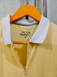 A Line Butter Yellow Dress With Collar