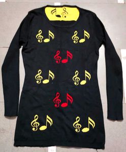 Musical Note Long Sleeve Top