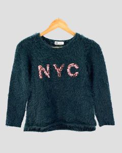 NYC Sequin Green Sweater