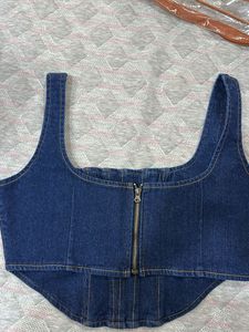 Denim Corset Top