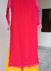 Pink &amp; Yellow Traditional Indian Outfit