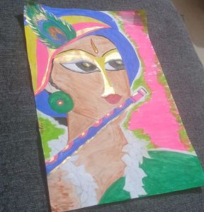 Krishna Painting+ Sketch(Radha Krishn