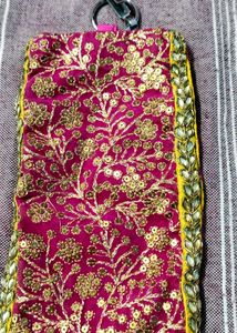 Embroidered Trim Kundan Work