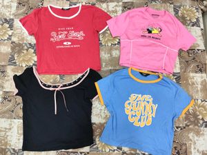 Cute Graphic Tee Bundle Of 4