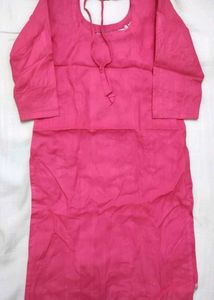 Elegant Coral Pink Embroidered Kurta Set