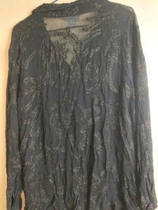 Vintage Sheer Button-Down Top