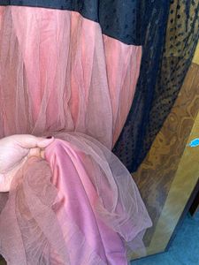 Athena Light Pink And Black Color Blocked Dress XL