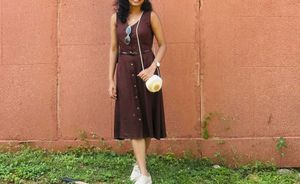 Chic Brown Button-Down Dress