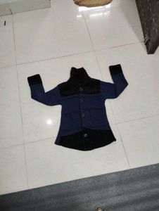 Cute Kids' Blue &amp; Black Coat