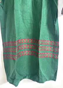 Green Embroidered Kurta