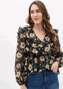 Floral Ruffle Blouse