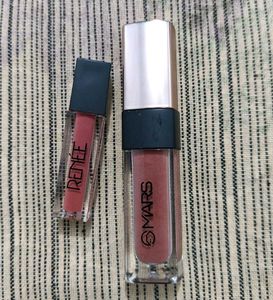 Combo 2 MatteLipstick &amp; Hair Clip Bundle - 4 Piece