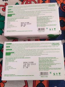 4 Organic Harvest  &amp; 3 Dove Soaps (each 125g)