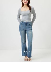 Gray Long Sleeve Top